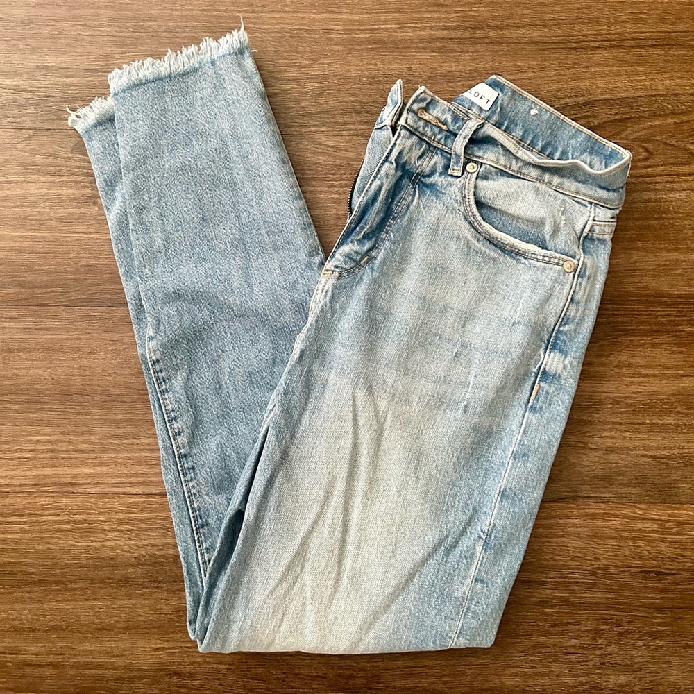 LOFT straight crop jeans